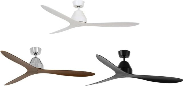 Lucci Air Whitehaven Energiespar Deckenventilator mit Fernbedienung in Schwarz, Durchmesser: 142 cm - Bild 1