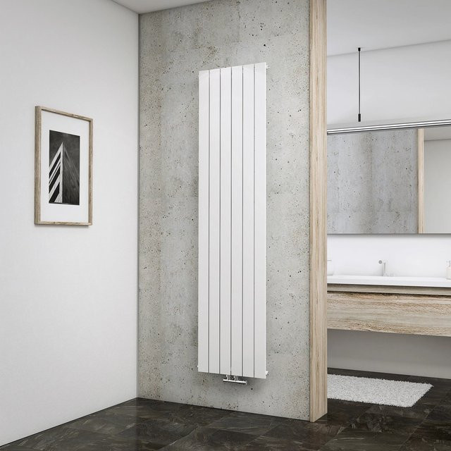 Schulte ExpressPlus Design-Heizkörper Aachen Weiß mit Mittelanschluss 910 W - Bild 1