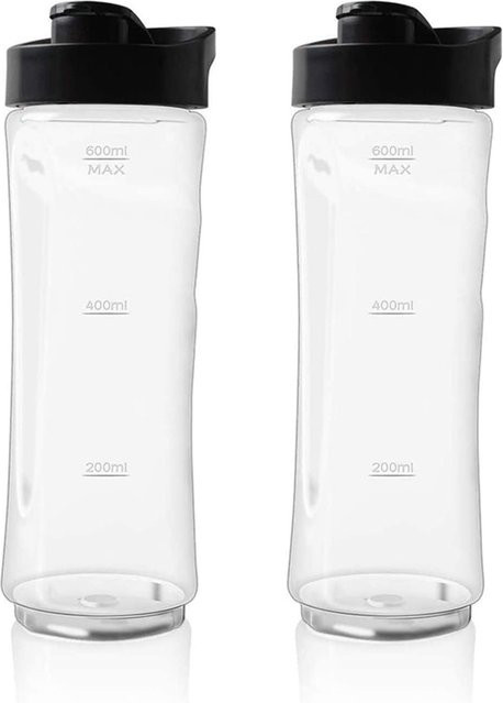 Oster 2er-Pack Saftbecher aus Kunststoff, transparent, Ersatzbecher für Entsafter BLSTPB BLSTP2 - Bild 1