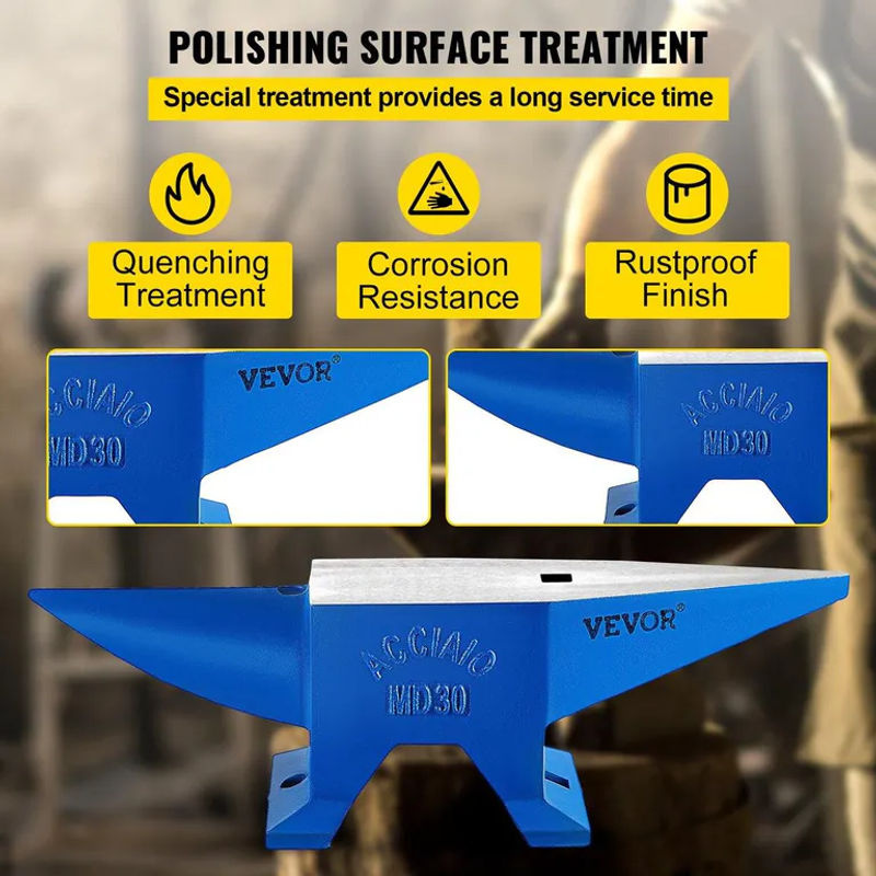 Buying Solutions MB Pro Hornamboss aus Stahl, Tragbarer Gusseisen Amboss für die Schmiede, 30 kg - Bild 8