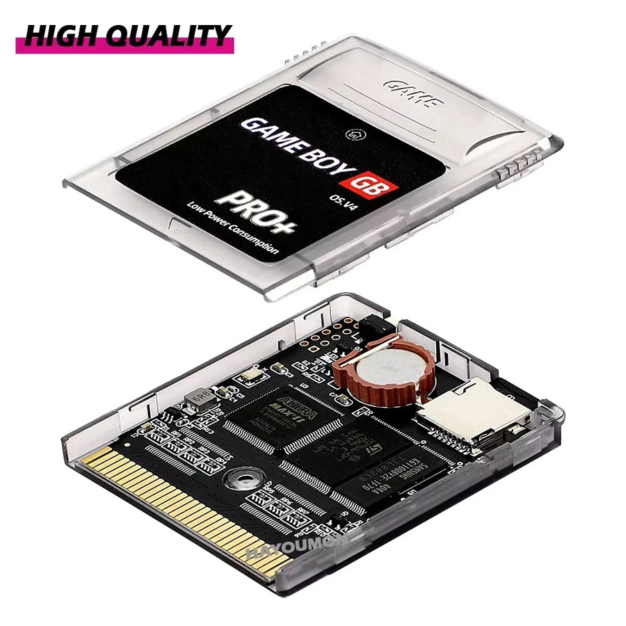 HeroAngel GB PRO+ Spielkarte OS.V4 mit 2000 in 1 Spielen für GB, GBC und GBA Konsolen, 8GB MicroSD Speicherkarte in Blau Transparent - Bild 6