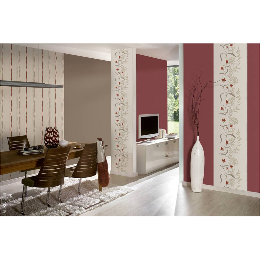 Livingwalls Vliestapete Best of Vlies Floral in Beige und Rot, Breite: 53 cm, Länge: 1005 cm - Bild 2