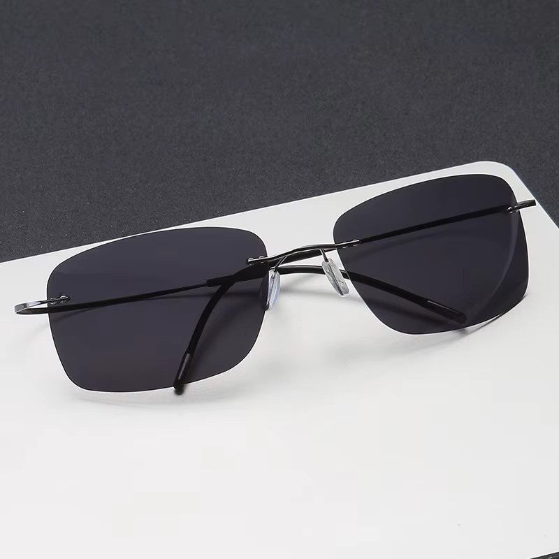 HDCRAFTER Sonnenbrille, randlos, Titan, rectangular, polarisiert, Herren - Bild 2