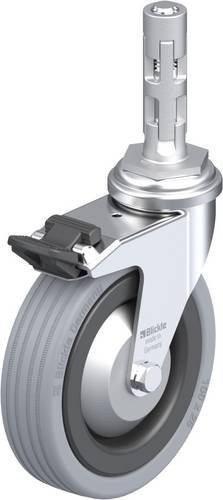 Blickle Lenkrolle mit Feststeller LRA-VPA 100G-FI-FA-E01, Farbe: Schwarz/Grau/Silber, Rad-Durchmesser: 100 mm, Tragfähigkeit: 70 kg - Bild 1