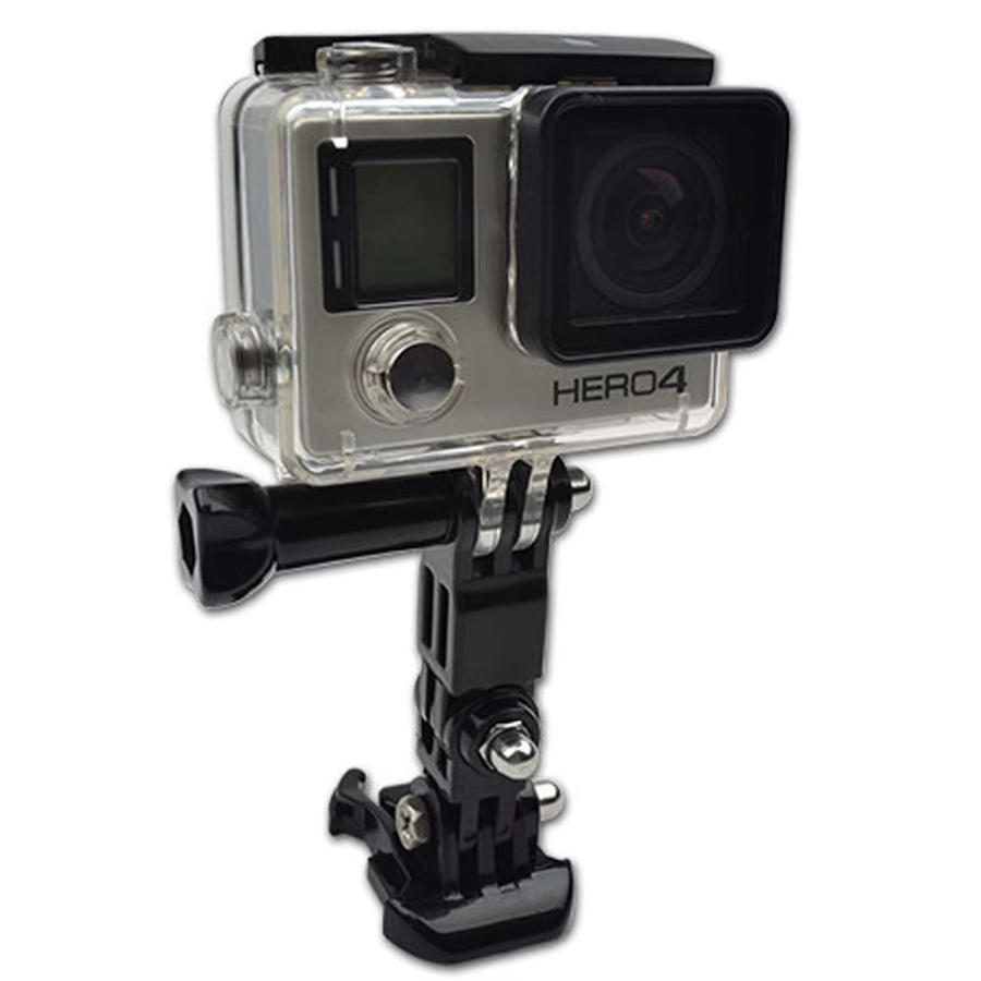 Verstellbare Doppelgelenk-Schwenkarmhalterung für GoPro Hero 13 12 10 9 8 Action-Kameras in Schwarz mit Schnellverschluss und drehbarem Verlängerungsarm für Brusthalterungen - Bild 2