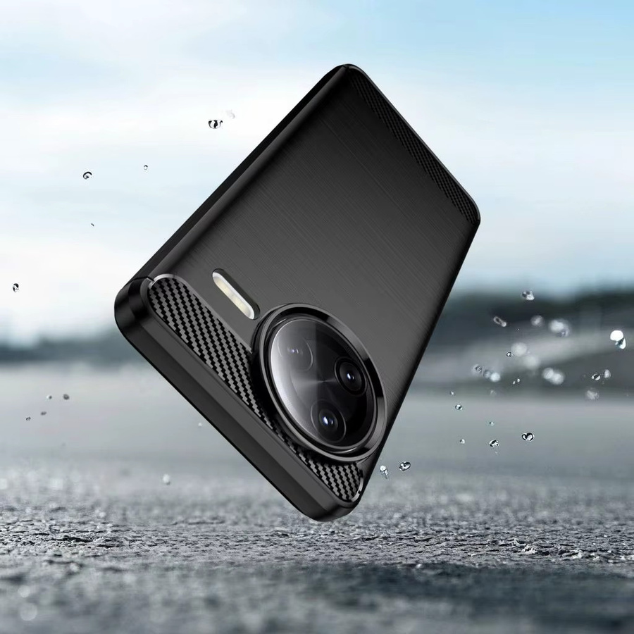 Xiaomi Poco F7 Ultra F7 Pro F7 Schutzhülle Kohlefaser Super Frosted Shield Soft Back Cover Matte Hülle in Schwarz - Bild 2