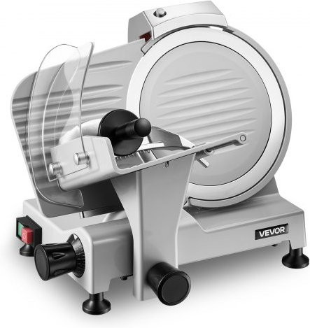 VEVOR Elektrische Fleischschneidemaschine 300 W in Silber mit 25 cm Kohlenstoffstahl-Klinge und einstellbarer Schnittdicke 0–12 mm für Fleisch, Schinken und Baguette - Bild 1