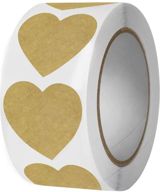 Yiran Bag 500 Stück Runde Selbstklebende Etiketten aus Kraftpapier in Weiß zur Artikelklassifizierung und Personalisierung - Bild 1