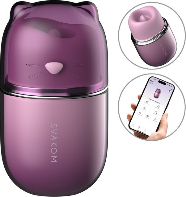 SVAKOM Auflegevibrator Klitty mit Leck- und Saugfunktion in Purple - Bild 1