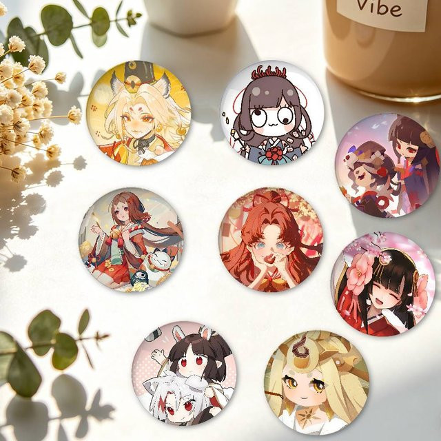 O-Onmyoji Brosche, Zinn, Bunt - Bild 1