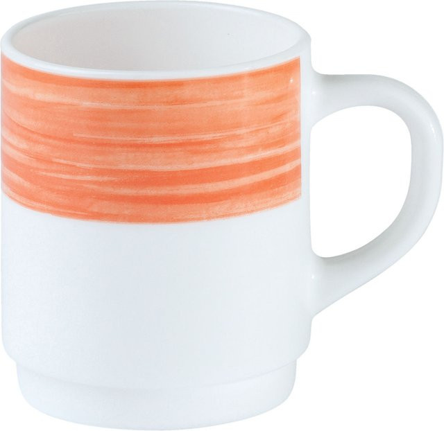 Arcoroc Kaffeebecher Brush Orange, 6er Pack, 250 ml, Durchmesser: 7,2 cm, Höhe: 8,9 cm - Bild 1