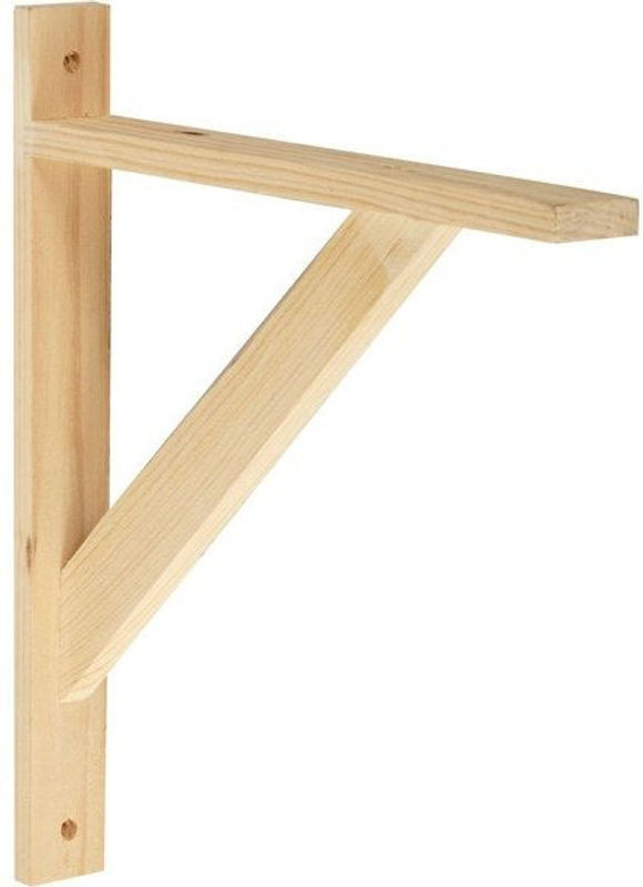 Solo Square Wandregal aus Holz von Centrale Brico, Naturholz, Beige/Braun, H: 28 cm, T: 32 cm - Bild 1
