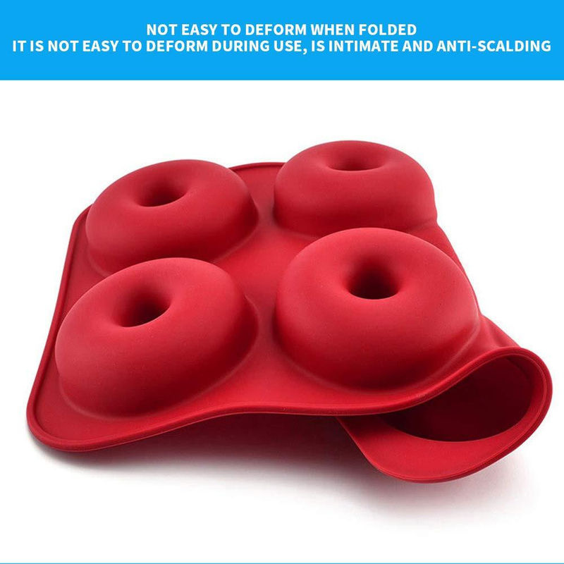 BC-Warm Home Silikon-Donutform mit 6 Löchern in Grün, antihaftbeschichtete Bagelform und Mini-Cupcake-Form, hitzebeständig und spülmaschinenfest - Bild 4