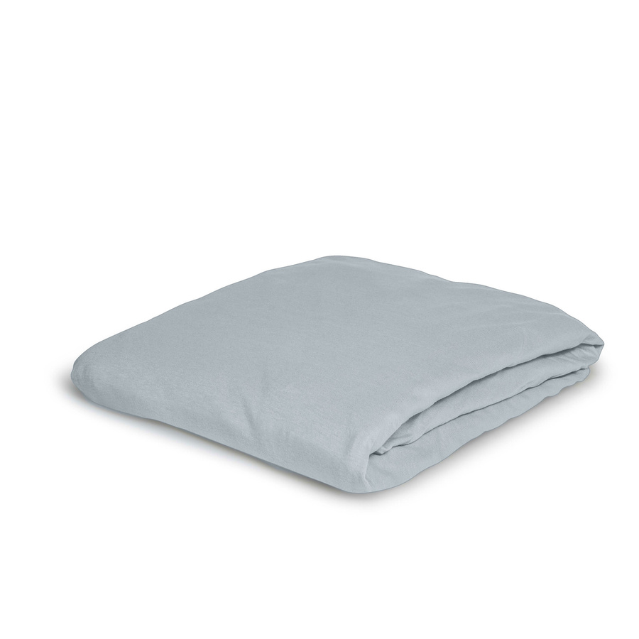 Irisette Vesuv Kuschel Jersey Spannbetttuch Bettlaken in Taubenblau, B/T: 90 x 190 cm und 100 x 200 cm - Bild 1