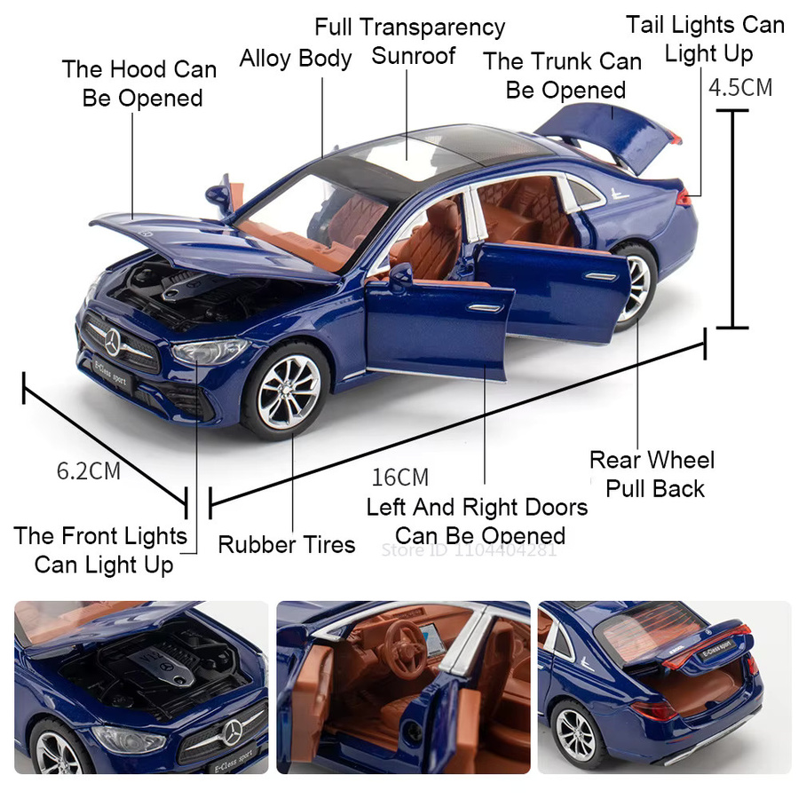 RMZ city E300L C260L Legierung Auto, Druckguss Modell, 1:32, mit Licht und Sound - Bild 2
