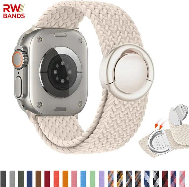 HUBANDE Uhrenarmband Textil, Weiß, Unisex - Bild 1