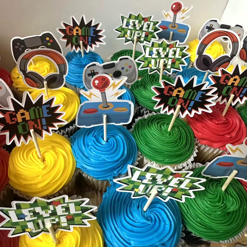 ZQNYCY 13-teiliges Videospiel Kuchen Topper Set für Kindergeburtstage in Mehrfarbig - Bild 3