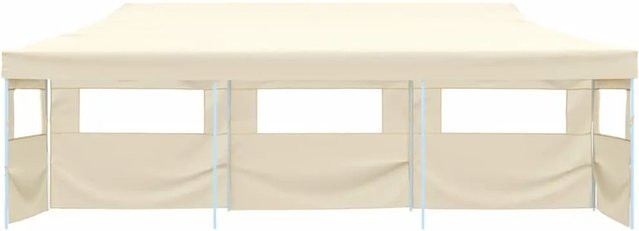 vidaXL Faltzelt Partyzelt Pop-Up mit 5 Seitenwänden B/T/H: 9 x 3 x 2,5 m Creme - Bild 1