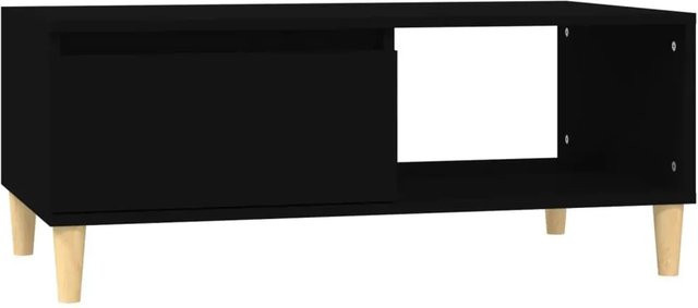 vidaXL Couchtisch Modell 5 in Schwarz mit Eukalyptus-Beinen, B/T/H: 90 x 50 x 36,5 cm - Bild 1