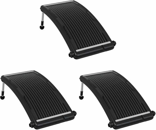 vidaXL Solar-Pool-Wassererhitzer, 3 Stück, Schwarz, B: 110 cm, H: 65 cm - Bild 1