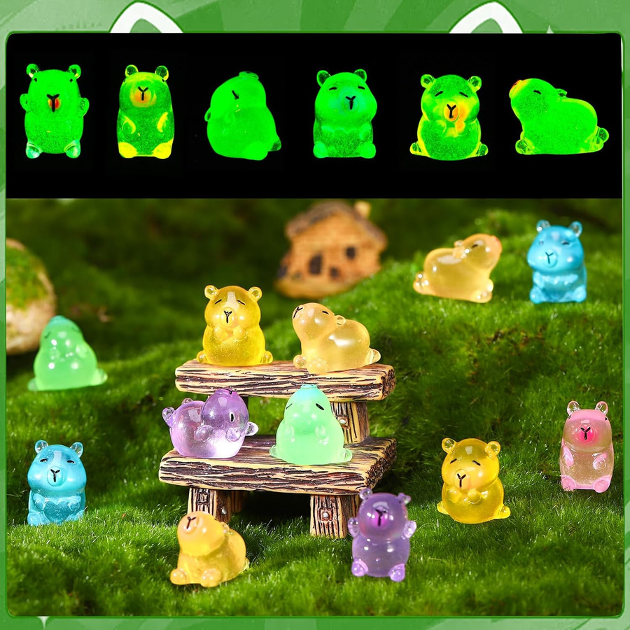 Yiran toy Leuchtende Mini-Capybaras Figuren 14-teiliges Set - Bild 2