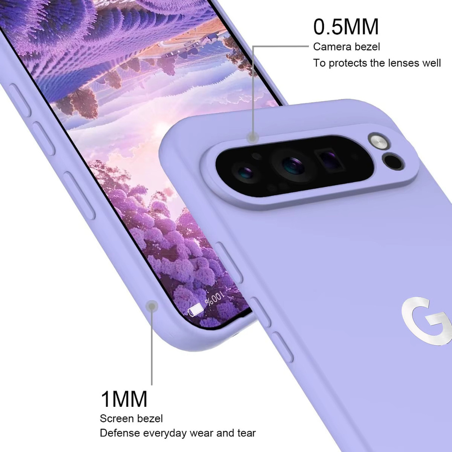 Stoßfeste Silikon-Schutzhülle für Google Pixel 10 9 Pro XL 8 7 6 A in Lavendel - Bild 2