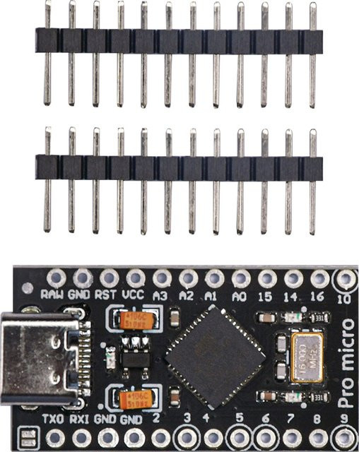 diymore ATMEGA32U4 USB-C Development Board Pro-Micro Ersatz Modul in Schwarz - Bild 1
