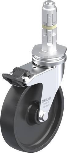 Blickle LRA-POA 102G-FI-E02 Lenkrolle mit Feststeller in Schwarz und Grau, Rad-Durchmesser: 10 cm, Tragfähigkeit: 70 kg - Bild 1