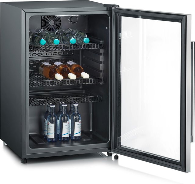 Severin Flaschenkühlschrank FKS 8840, Schwarz/Silber, B 54,5 cm x H 84 cm x T 54 cm - Bild 1