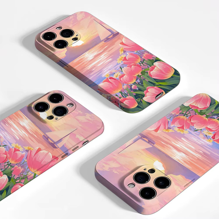 Potdemiel Handyhülle Sonnenuntergang Tulip Lake View für iPhone 17 16 15 14 13 12 11 Pro Max Plus mit doppelschichtiger Rückseite in Multicolour - Bild 3