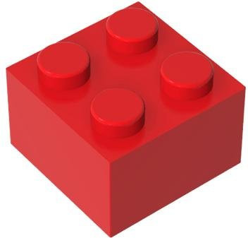 MOC Teile 3003 Stein 2x2, Bausteine, 50-teiliges Set, rot, ab 14 Jahren - Bild 1