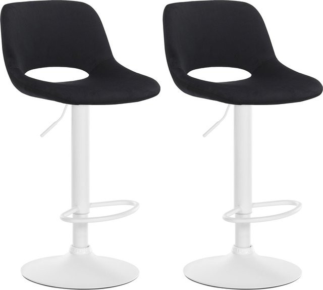 CLP 2er Set Barhocker Camden mit Samt-Bezug in modernem Design - Bild 1