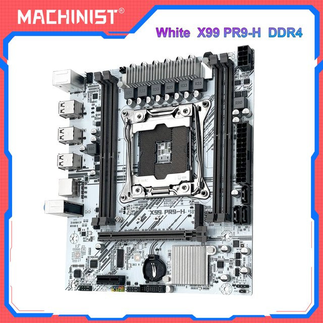 MACHINIST PR9-H X99 Motherboard White für Intel Xeon E5 V3 & V4 CPUs, LGA 2011-3, DDR4 RAM, SATA und NVME M.2 Slot - Bild 1
