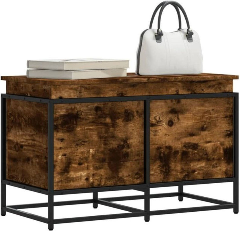 Aufbewahrungsbox mit Deckel von Vidaxl im Industrial Design, Farbe Braun/Grau, B/T/H: 80 x 40 x 51,5 cm - Bild 1