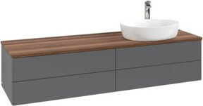 V&B Waschtischunterschrank Antao mit Beleuchtung, Anthrazit lackiert, B/T: 160 x 50 cm - Bild 1