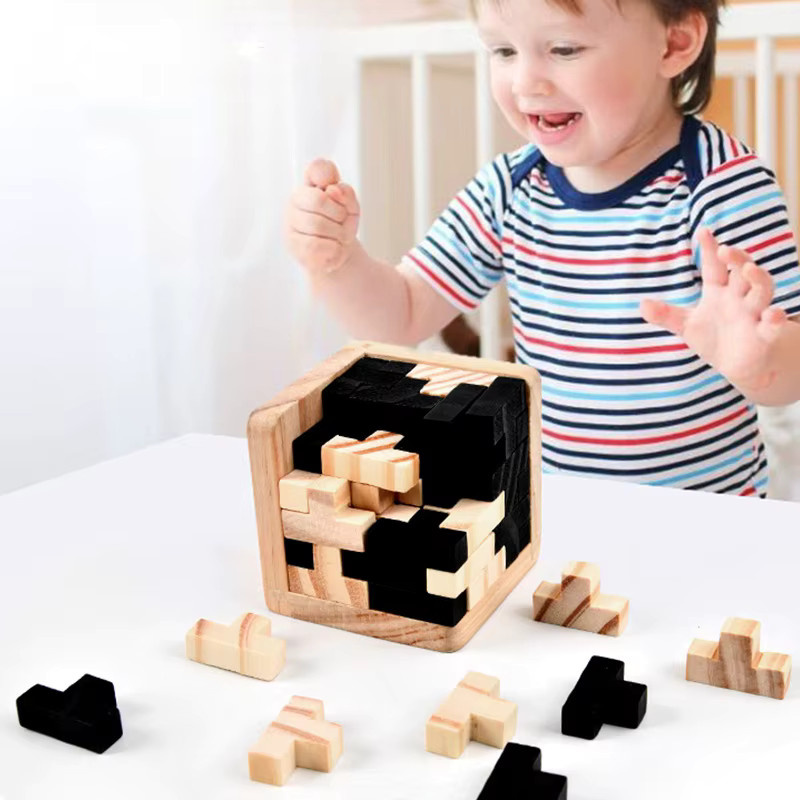 Luban 3D-Würfel-Puzzle, Holzspielzeug, 54-teiliges Set - Bild 2