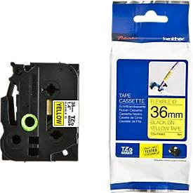 Brother Schriftbandkassette TZe-FX661 in Gelb/Schwarz mit 36 mm Breite - Bild 1