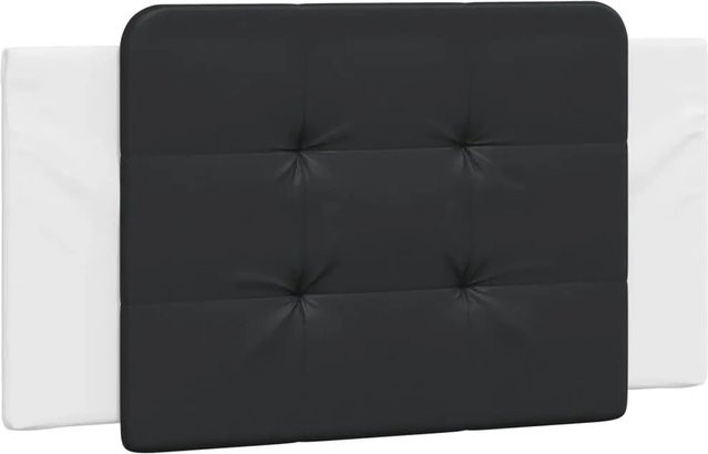 vidaXL Kopfteil-Kissen Zadar in Schwarz und Weiß aus Kunstleder mit geometrischem Design, Breite: 100 cm, Höhe: 48 cm, Tiefe: 3 cm - Bild 1