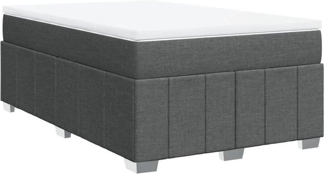 vidaXL Boxspringbett mit Matratze Hybrid-Design in Dunkelgrau, B/T/H: 120 x 200 x 46 cm - Bild 1
