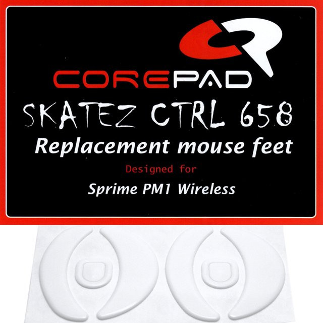 Corepad Skatez CTRL Sprime PM1 PTFE Mausfüße für kabellose Mäuse, 2er-Set, Weiß - Bild 1