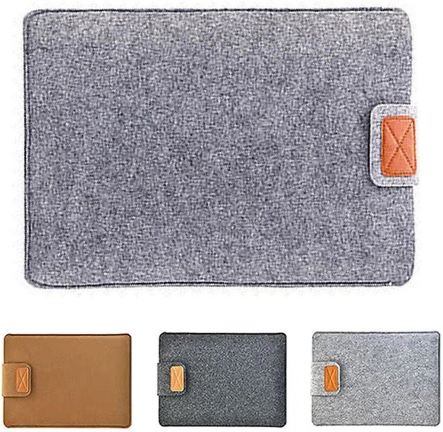Kratzfeste Filzschutztasche in Grau für Laptops, Tablets und iPads von 11 bis 15 Zoll - Bild 1