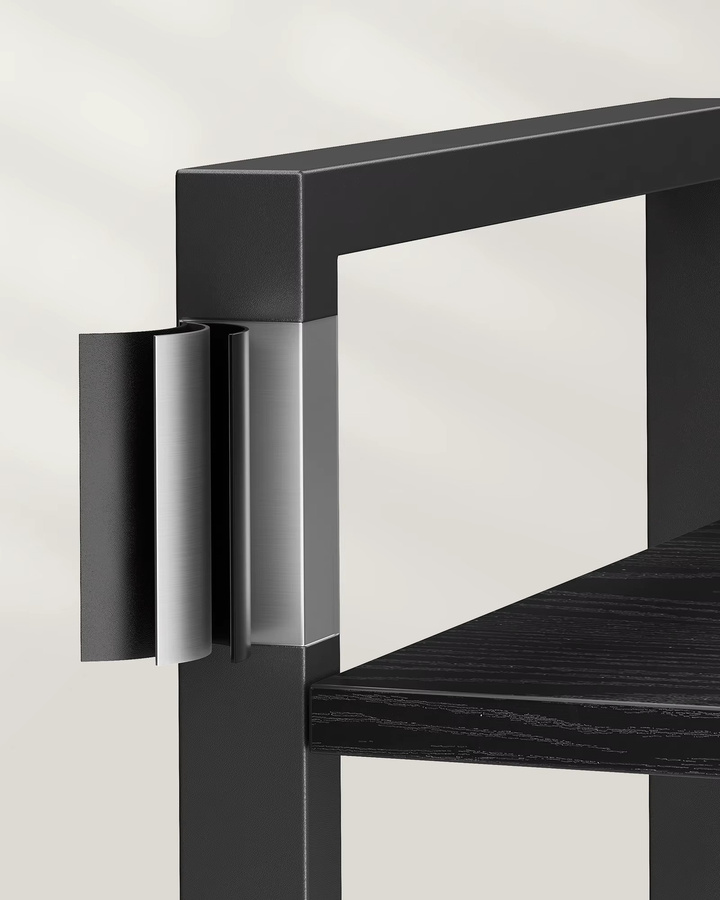 VASAGLE Bücherregal mit 6 Ebenen im Industrial Design, freistehendes Standregal mit Stahlrahmen in Schwarz Matt - Bild 4