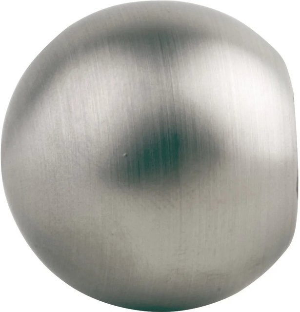 Mydeco Gardinenstange-Endstück Ball in Edelstahl-Optik, Durchmesser: 2 cm - Bild 1