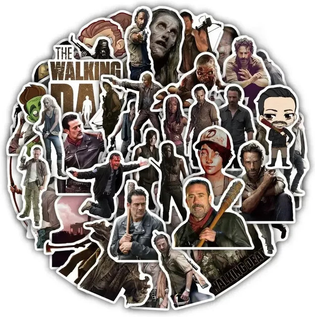GOGOTU The Walking Dead Cartoon Graffiti Aufkleber, 50-teiliges Set - Bild 1