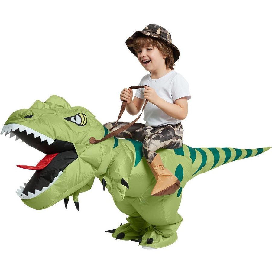 Aufblasbares Velociraptor Kostüm für Erwachsene Dinosaurier One Size - Bild 2