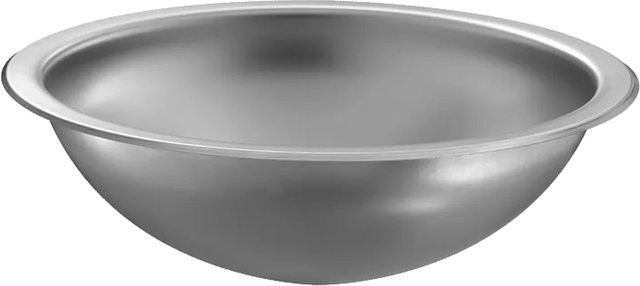 Delabie Einbau-Waschbecken HEMI rund aus Edelstahl 1.4301 hochglänzend silber Durchmesser: 38,5 cm - Bild 1