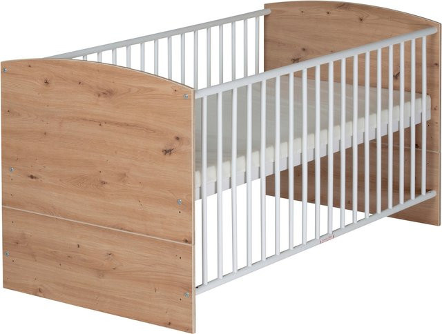 Schardt Babyzimmer Pepe 3-teiliges Set in Weiß mit Wickelaufsatz und 3-türigem Kleiderschrank im skandinavischen Stil - Bild 2