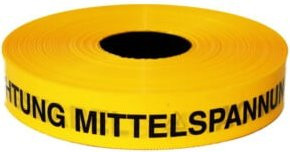 KELMAPLAST Trassen-Warnband Gelb für Mittelspannungskabel 250 m - Bild 1