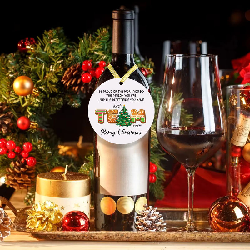 Weihnachtsschmuck als Hängeornament mit weißem Schriftzug aus Kunststoff für deinen Weihnachtsbaum - Bild 5