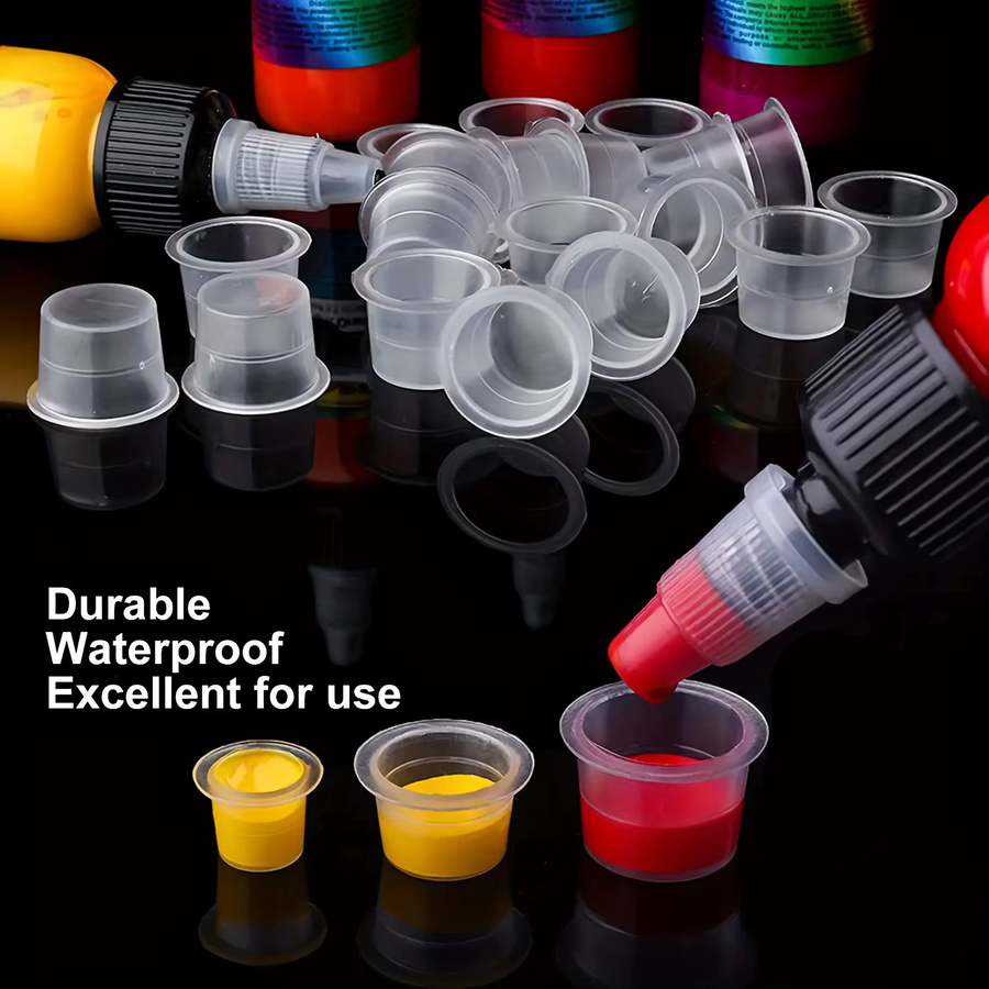 PEPAX Tattoo Ink Cups, 1001 Stück, Kunststoff, Klar, 8/11/15mm - Bild 4